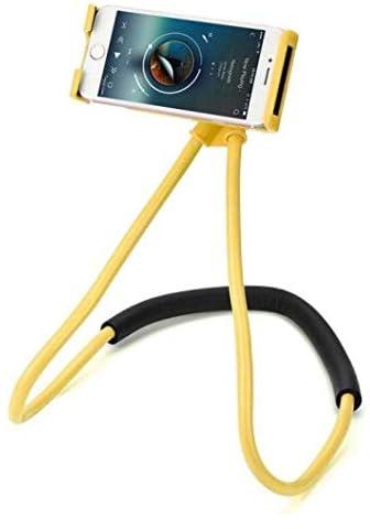 Lazy Hang Neck Phone Holder, Multi-function Mobile Phone Stand Desktop Bed Car Lazy Bracket - Yellow_ with two years guarantee of satisfaction and quality