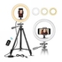 LED Ring Light 26cm With Mobile Holder Inside Ring + 5208 Tripod Professional For Phone & Camera