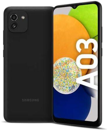 Samsung Galaxy A03 LTE Android Smartphone, 32GB, 3GB RAM, Dual Sim Mobile Phone, Black (UAE Version)