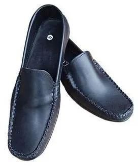Men's Leather Loafer Shoes-black