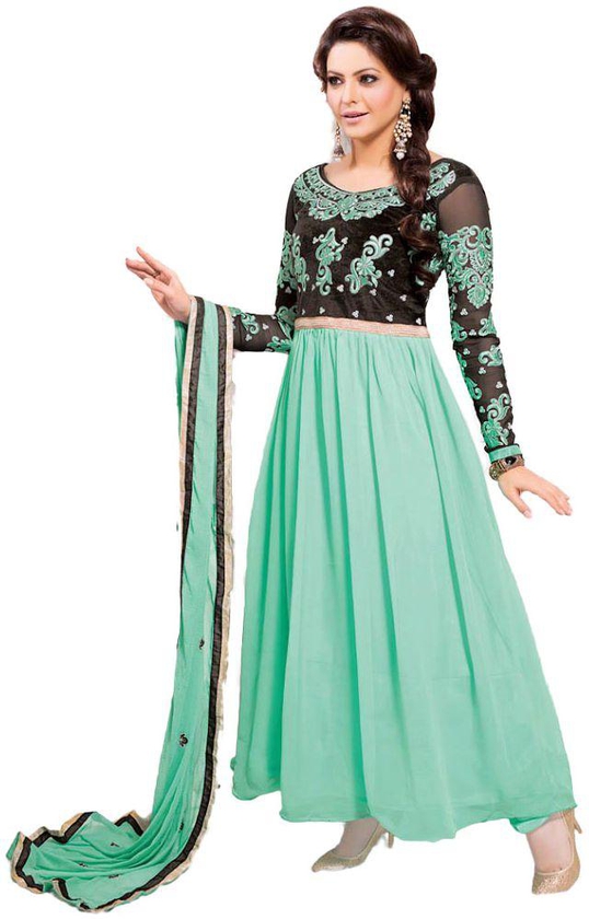 Nargis Semi Stiched Anarkali Suit for women, Turquoise, 5002