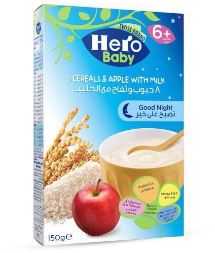 Hero Baby Good Night 8 Cereal & Apple With Milk 150Gm