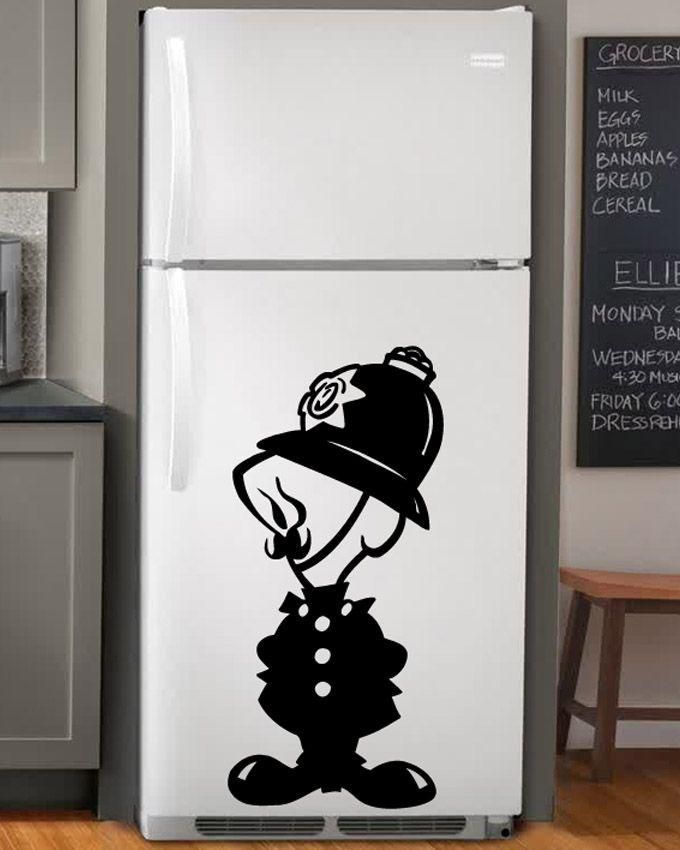 Kaza Fakra 1T146 Funny Sticker for Refrigerator - Black