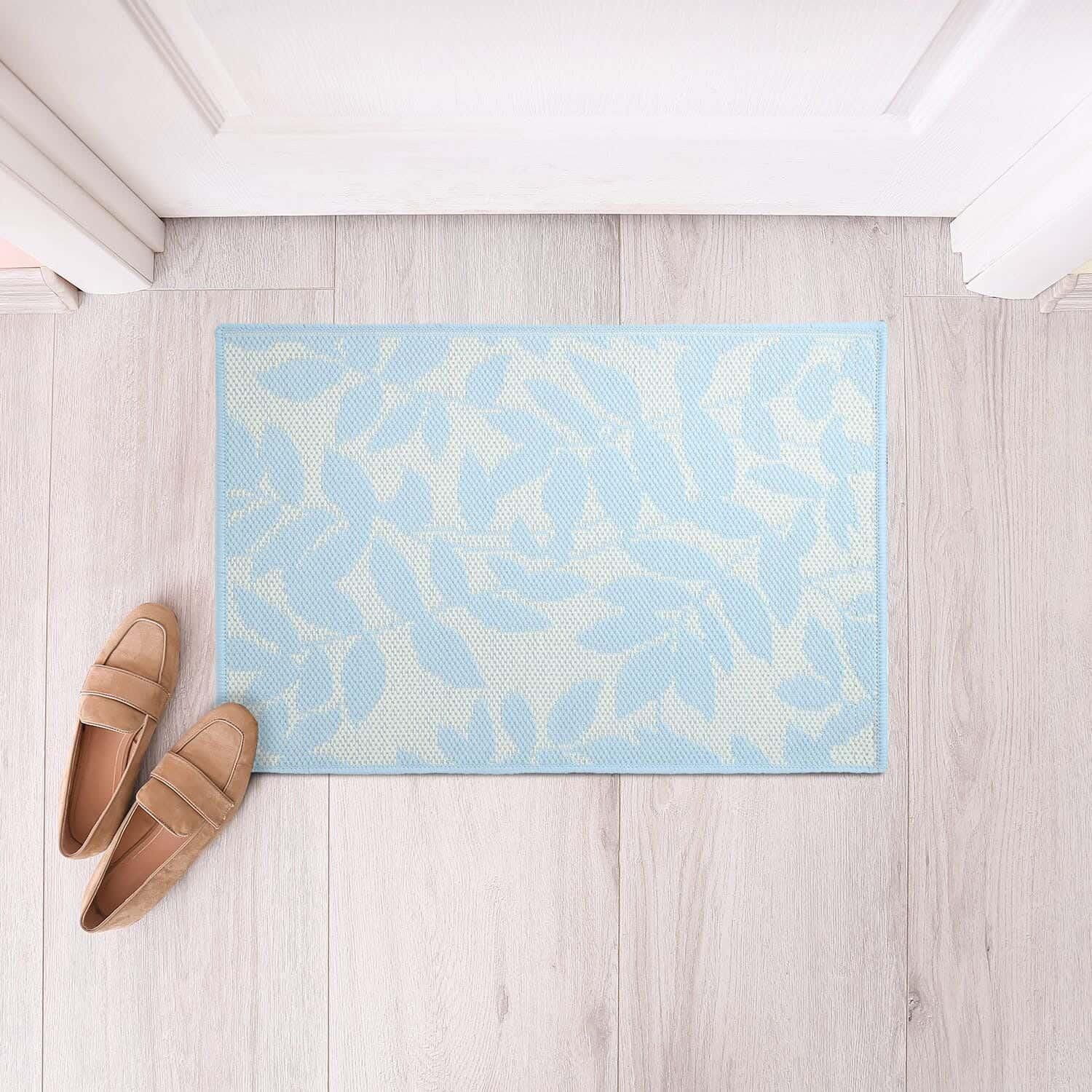 Get Oriental Weavers Door Mat, 50×80 cm - Light Blue Beige with best offers | Raneen.com