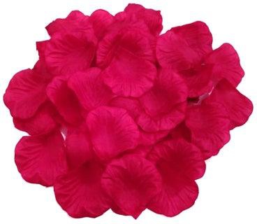 1000-Piece Artificial Silk Flower Petal Set Champaign Red
