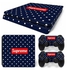 3-Piece Supreme Printed Gaming Console And Controller Pvc Skin Stickers Set For Sony PlayStation 4