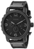 Fossil Mens JR1354 Nate Stainless Steel Chronograph Watch with Black Leather Band