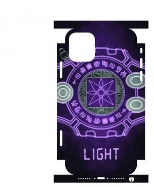 PRINTED Back Phone Sticker With The Edges FOR IPHONE 12 Animation Crest Of Light In Digimon