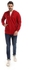 Andora Fully Zipped Sweatshirt With Hooded Neck - Dark Red
