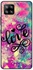 غطاء حماية واق لهاتف سامسونج جالاكسي A42/M42 5G بطبعة قلب يحيط به الشرر وكلمة "Love " متعدد الألوان