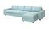 VIMLE غطاء كنبة 4 مقاعد مع أريكة طويلة, مع مساند ذراع واسعة/Saxemara أزرق فاتح - IKEA