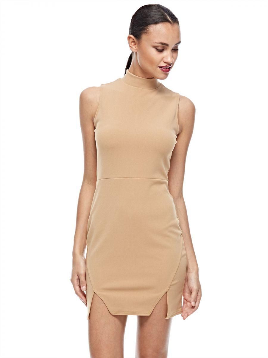 Missguided Bodycon Dress for Women - Camel