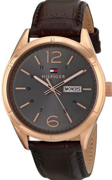 Tommy Hilfiger Brown Leather Gray dial Watch for Men's 1791058