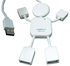 Quickly High Speed 4 Ports USB 2.0 White Mini Man USB Hub