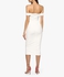 White Tailored Bardot Dress