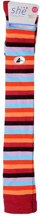 She Multicolor Strip Thigh High Socks- BO Uk 4-6