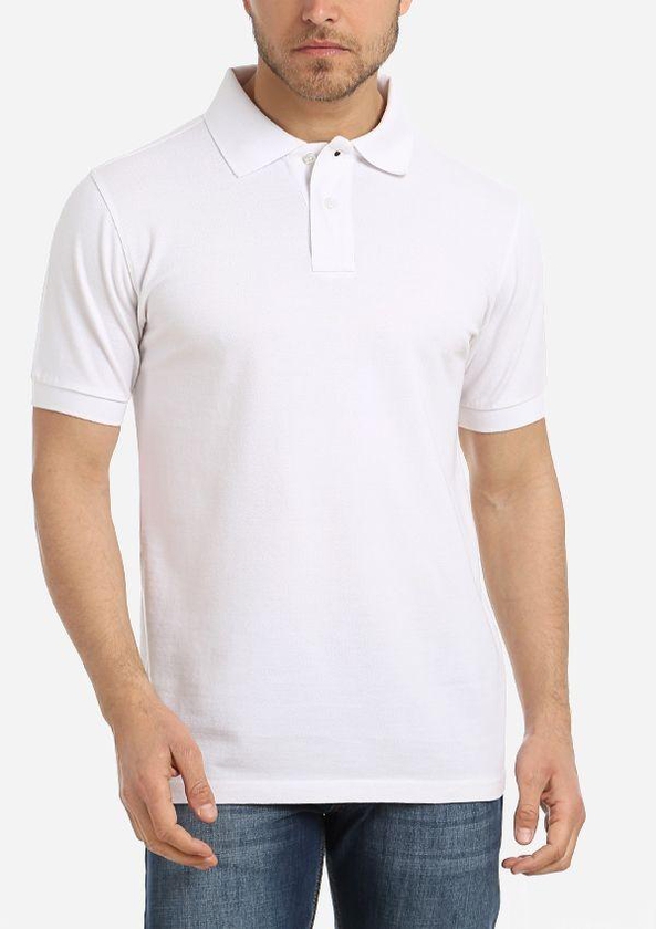Cellini Buttoned Neck Polo Shirt - White