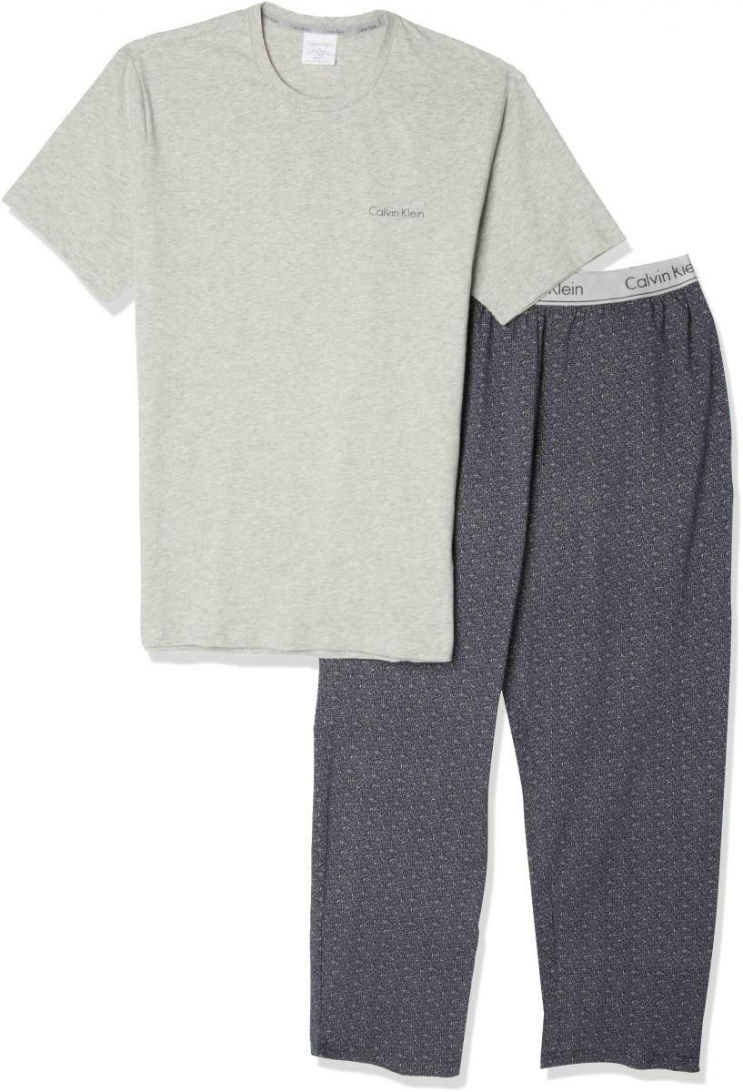 Calvin Klein 000NM1678E Men Pyjamas GREYH TOP/TEXTURED HATCH SHORELINE M  price from souq in Saudi Arabia - Yaoota!