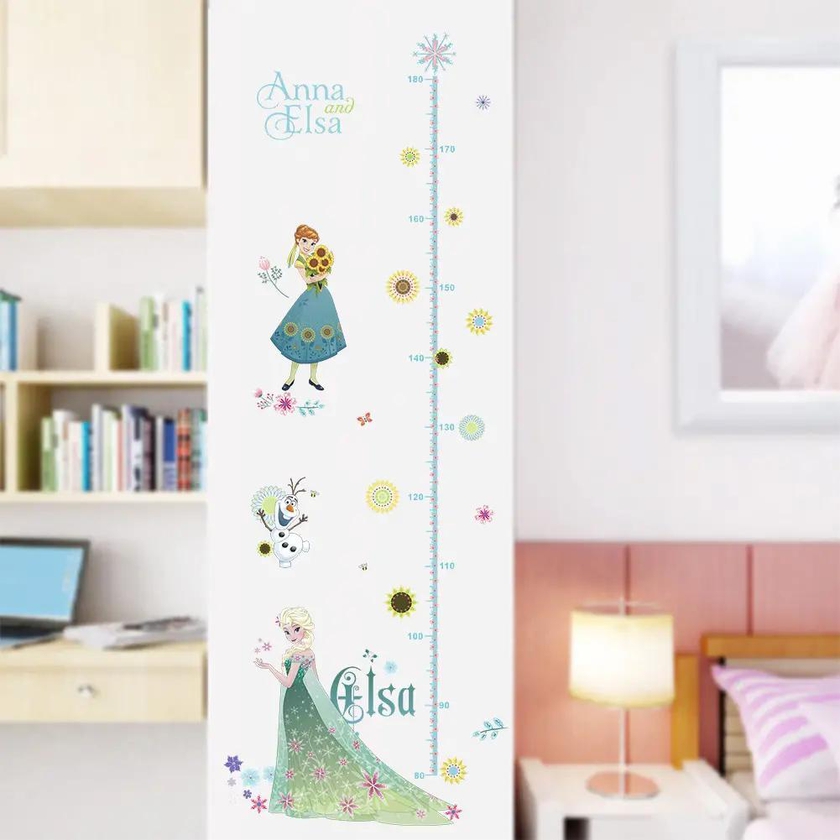Disney Ice and snow Aisha princess Cartoon Wall Sticker Children's room background decoration