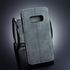 DG.MING Retro Oil Side Horizontal Flip Case For Galaxy S10 E, With Holder & Card Slots & Wallet (Grey)