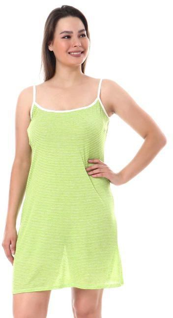 K&B Strapless Striped Nightgown-Green