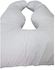 Dubai Gallery U Shaped Maternity Pillow Cotton Blend White 140X80Centimeter