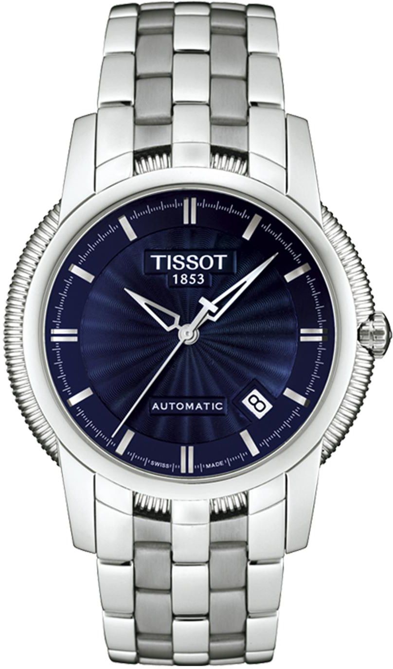 Tissot Men's Classic Ballade III Blue Dial Silver Stainless Steel Bracelet Analog Automatic Watch