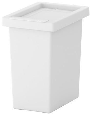 FILUR Bin with lid, white