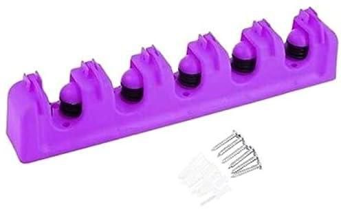 Universal Broom Holder And Organizer, 5 Pcs, 6 Hooks - Fuchsia9991430_ with two years guarantee of satisfaction and quality