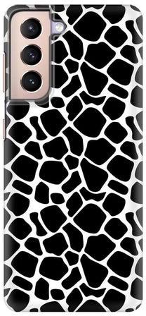 Cow Skin Print Case Cover For Samsung Galaxy S21 Plus 5G Black