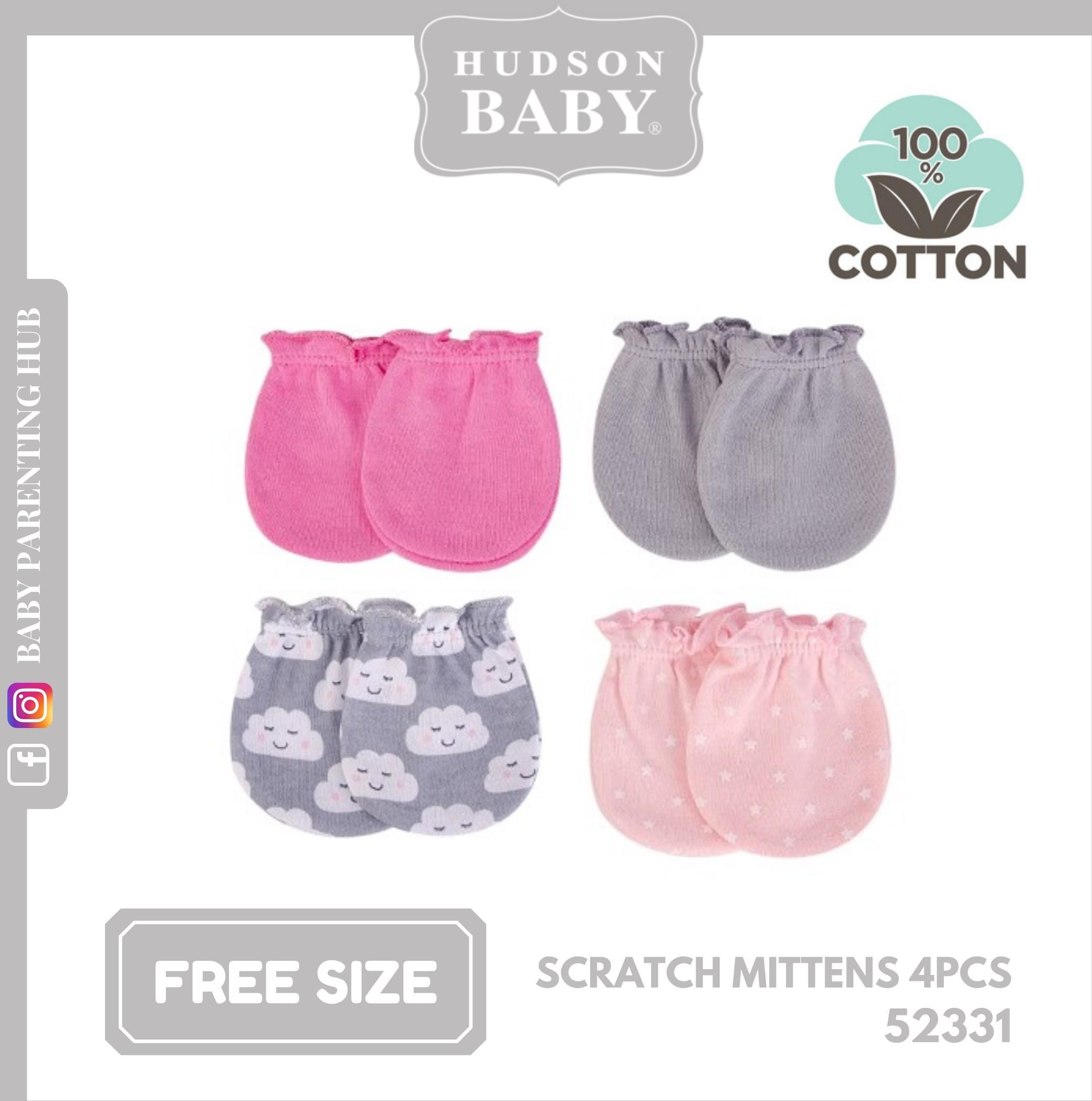 Hudson Baby Girl Scratch Mittens Set 4pcs 52331