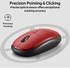 Promate Wireless Mouse, Portable 2.4Ghz Ergonomic Precision Tracking Optical Mouse with USB Nano Receiver, 3 Adjustable Dpi Levels and Low Power Consumption for Laptops, iMac, PC, Desktop, Hover