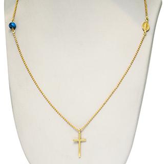 Gold Cross Long Necklace