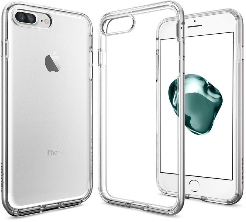 iPhone 7 Plus Case, Spigen Neo Hybrid Satin Silver