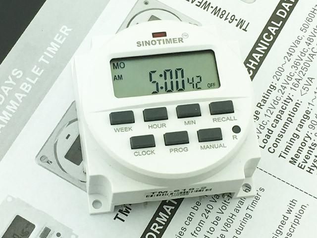 Timer Switch - 16 timer ON/OFF - 16A/220Vac