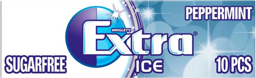 Wrigley&#39;s Sugar Free Extra Ice Peppermint Chewing Gum 10 Pieces
