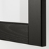 METOD خزانة حائط مع أرفف/بابين زجاجية - أبيض/Lerhyttan صباغ أسود ‎80x100 سم‏