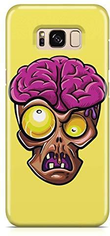 Zombie Phone Case Cool Yellow Brain Samsung S8 Plus Case 3D Wrap Around Edges Pink Brain S8 Plus Phone Cover
