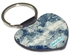 Jeans Printed Heart Medal Keychain