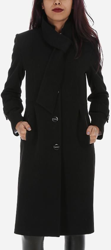 Koukla Solid Long Coat - Black
