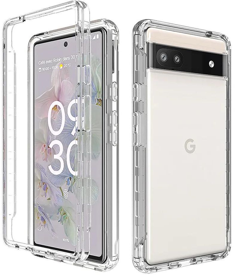 Phone Case for Google Pixel 7A 7 6 Pro 5 4 6A 5A 4A 4XL Crystal Transparent TPU+PC Bumper Shockproof Protective Case Cover