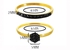 Vera Perla 18K Gold 0.17ct Black Diamonds Engagement Ring Set, 6.5 US