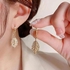 Trendy Gold Leaf Dangle Earrings Fashion Piercing Jewelry For Girls/ Women