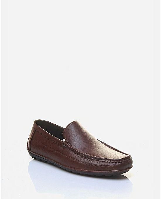 WiiKii Solid Loafers - Brown