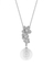 Laura Manitti Silver Rhodium plated Pendant set with Zirconium and a pearl