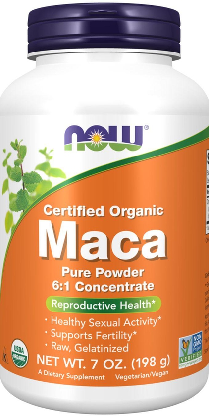 Now Foods Maca Pure Powder 6:1 Concentrate Organic 198gm