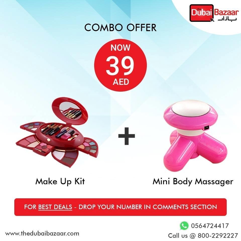 Buy 2 In 1 Make Up Kit + Mini Body Massage DBB10071
