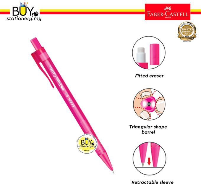 Faber Castell Econ Mechanical Pencil Set 0.5mm+Lead+ Eraser - (Card)
