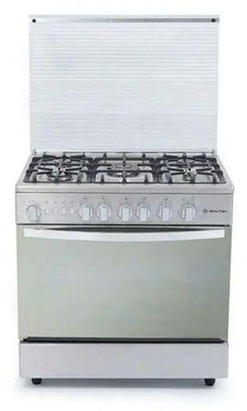 White Point WPGC9060XA Gas Cooker, 5 Burners -Stainless Steel