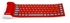 Margoun Roll-up Wireless Keyboard For Apple Ipad mini 3 in Red